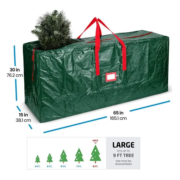 Dual Zipper christmas tree storage bag