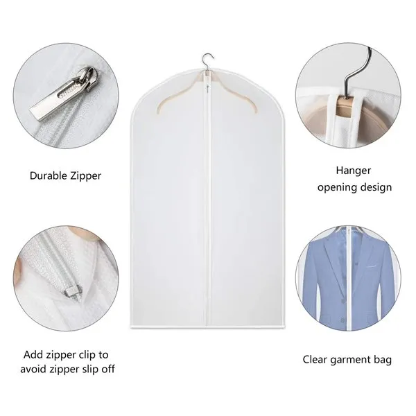 PVC Suit Bags for Storage Hanging Dust-Proof Clothes Cover Bag