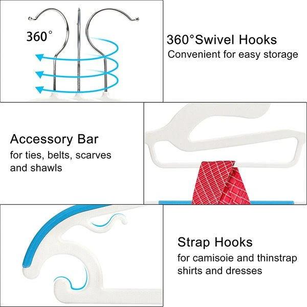 Plastic Hangers with Non-Slip Pads