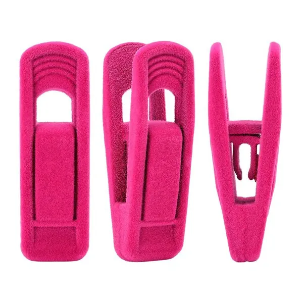 Movable removable velvet pants clips