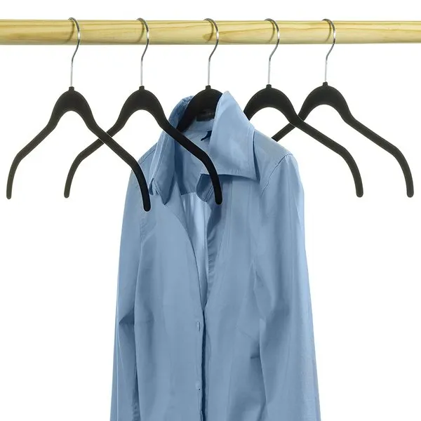 Coat flocking hanger 