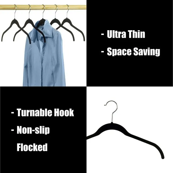 Coat flocking hanger 