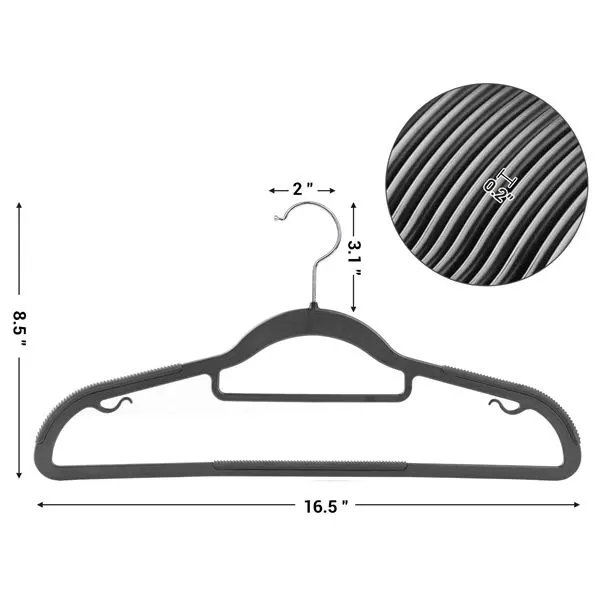 Heavy-Duty with Non-Slip Plastic Hangers