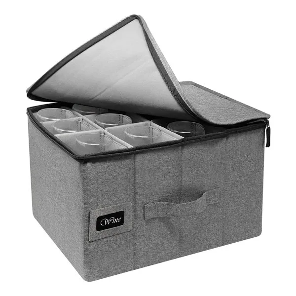 Deluxe Wine Cup storage box 12 Case with Dividers