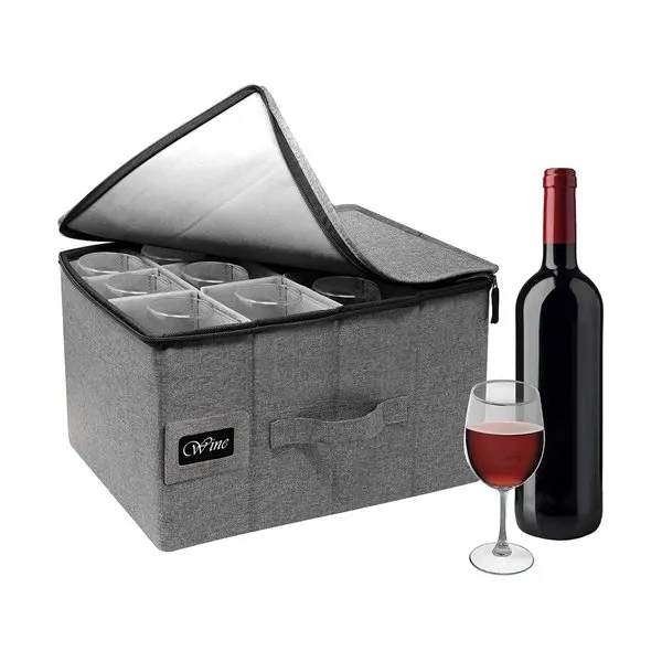 Deluxe Wine Cup storage box 12 Case with Dividers