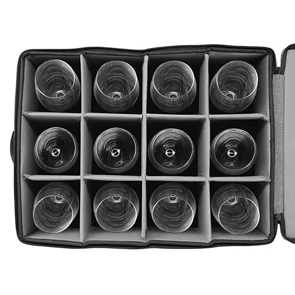 Deluxe Wine Cup storage box 12 Case with Dividers