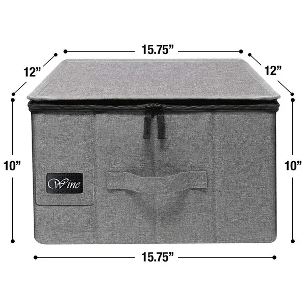 Deluxe Wine Cup storage box 12 Case with Dividers