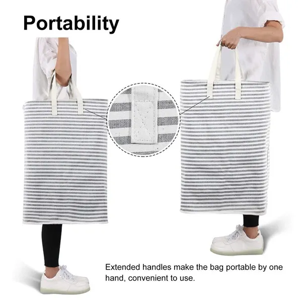 SOPULIFE 2-Pack Laundry Hamper 72L Collapsible Large Laundry Baskets with Easy Carry Handles 