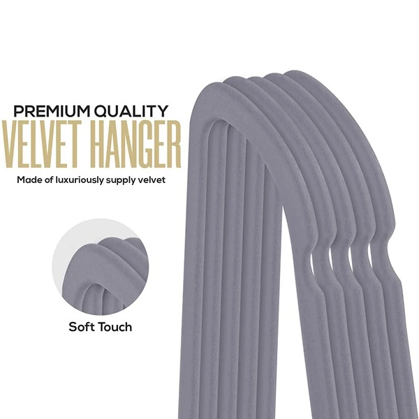 Velvet clothes hangers for Flocked hanger