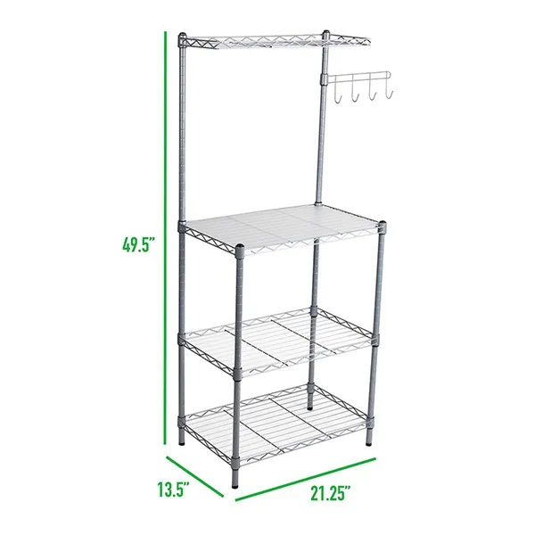 3-layer microwave rack counter with hook