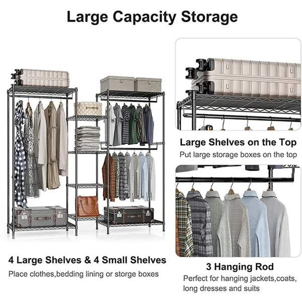 Independent Metal Wardrobe Storage Rack