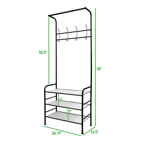 3-tier metal multifunctional storage rack