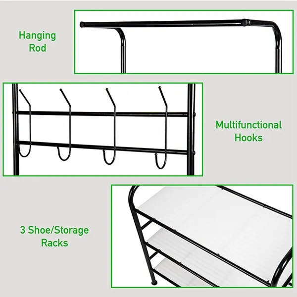 3-tier metal multifunctional storage rack