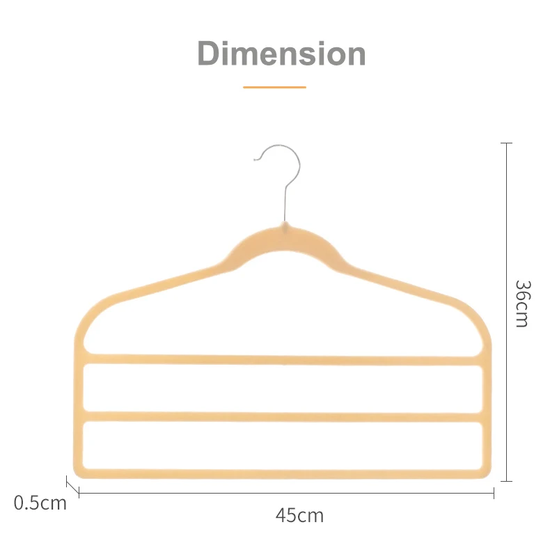 Stylish 3-Tier Velvet pant hanger(图2)