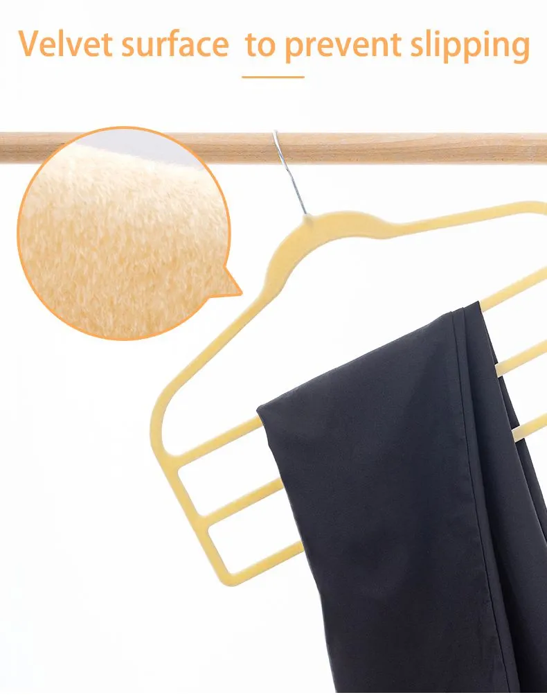 Stylish 3-Tier Velvet pant hanger(图3)