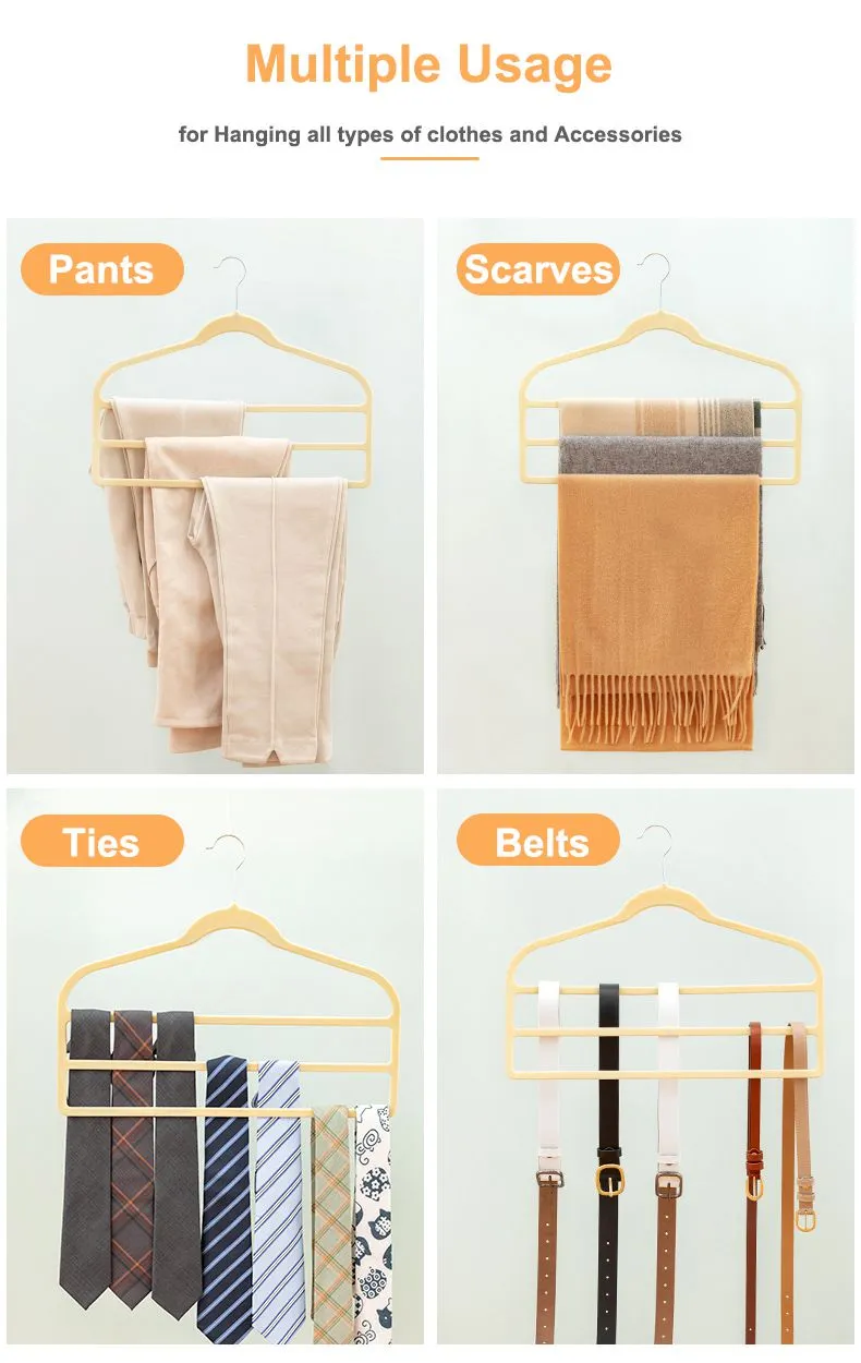 Stylish 3-Tier Velvet pant hanger(图9)