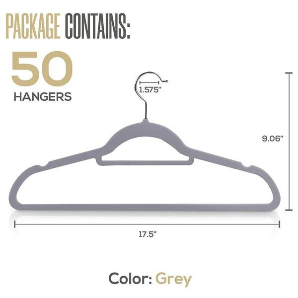 Velvet clothes hangers for Flocked hanger(图2)